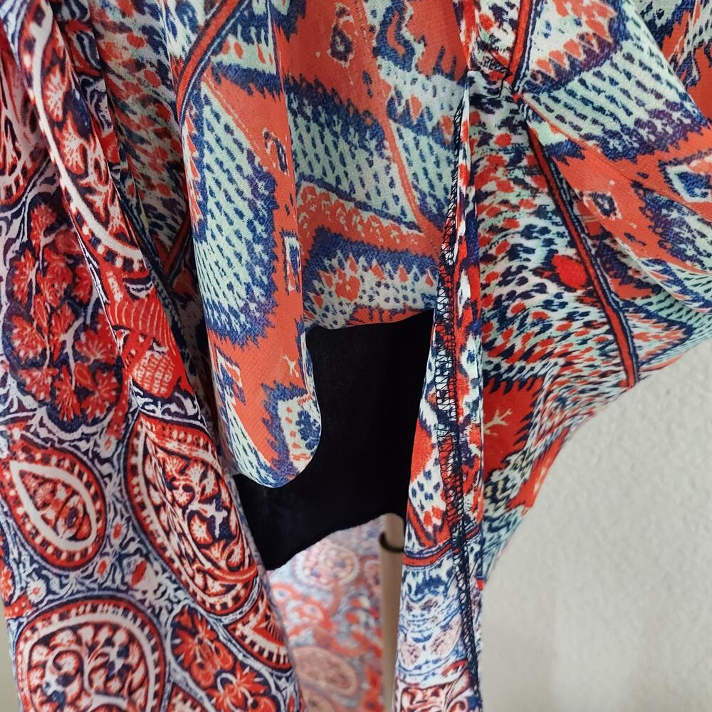 EnFocus Studio Orange Paisley Maxi Dress Size 10 - Picture 12 of 14
